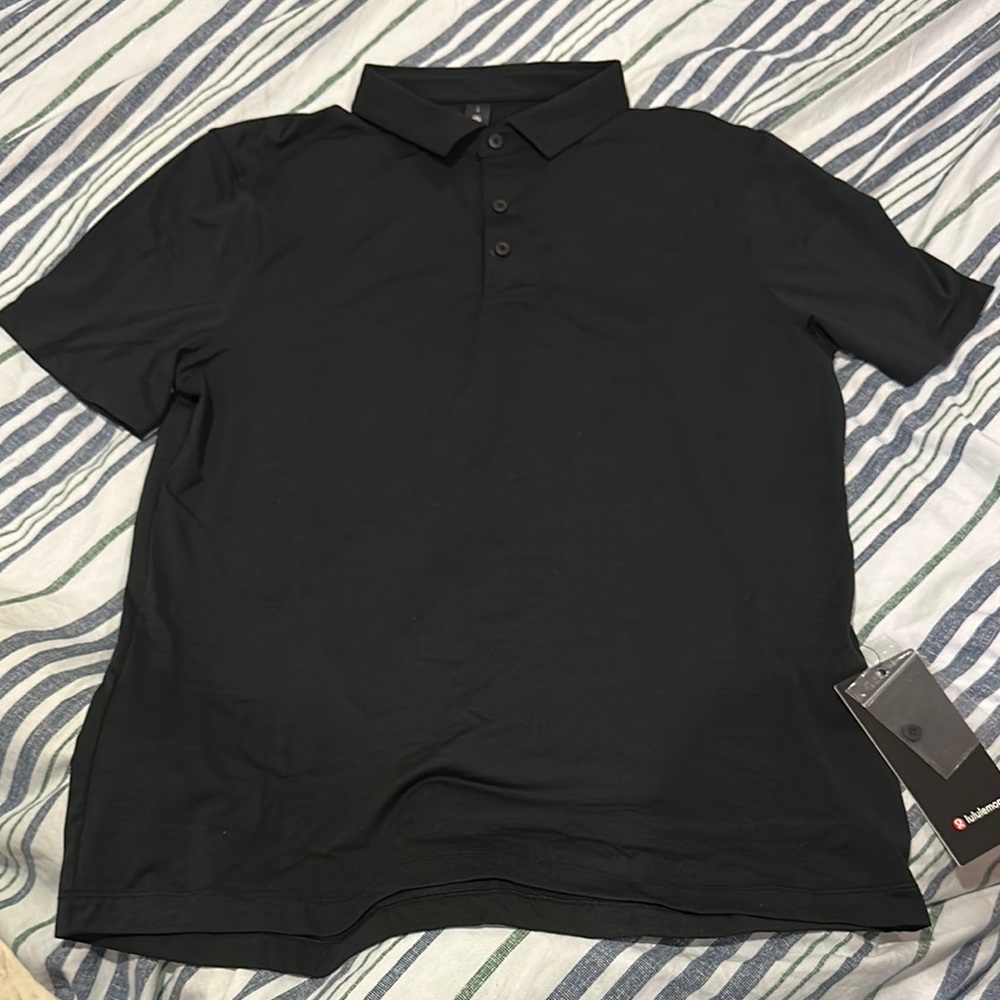 Lululemon Athletica Black Polo Shirt Classic Style New w/tag and receipt